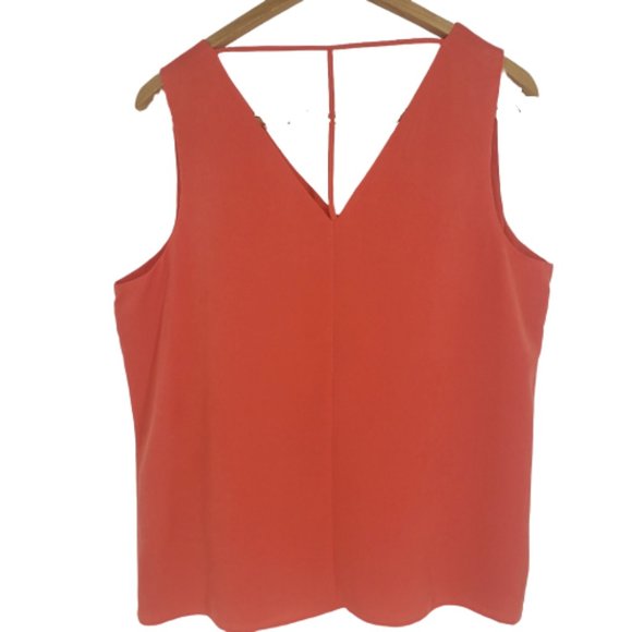 Bar III Orange Strappy V Neck Tank XXL NWT - Picture 2 of 6